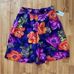 Nouveau Tropical Vintage 90s Floral Surfer High Waisted Elastic Waist Baggy L